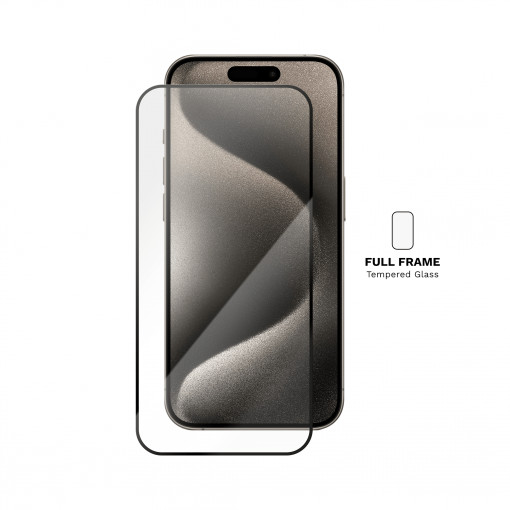 iPhone 15 Pro Max Case, Full Frame Tempered Glass Vetter GO