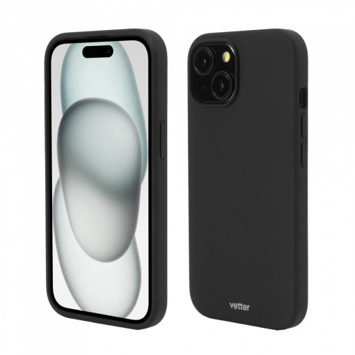Husa iPhone 15 Plus Clip-On Soft Touch Silk Series Mag Safe Compatible, Negru