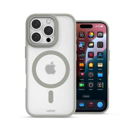 Husa iPhone 16 Pro Max, Clip-On Hybrid, Matt, MagSafe Compatible,Titanium Grey