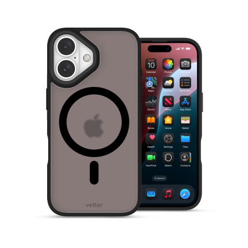 iPhone 16 Plus Case, Clip-On Hybrid, Matt, MagSafe Compatible, Black