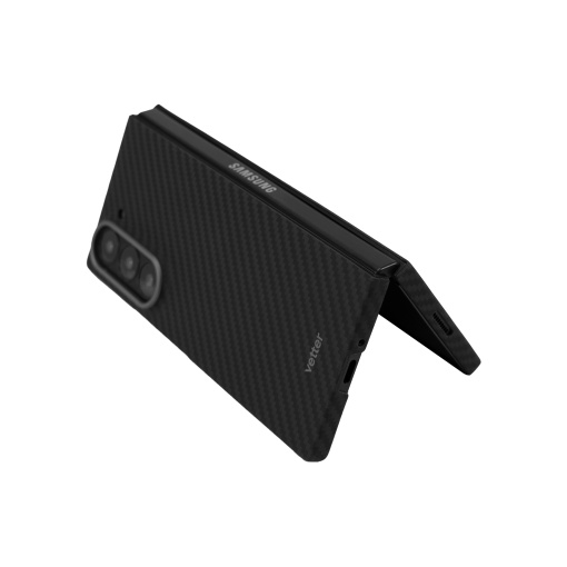 Huse Samsung Z Flip 6, Husa pentru Samsung Galaxy Z Flip6 5G, Clip-On, made from Aramid Fiber, compatibila MagSafe, Kevlar, Black - vetter.store _1