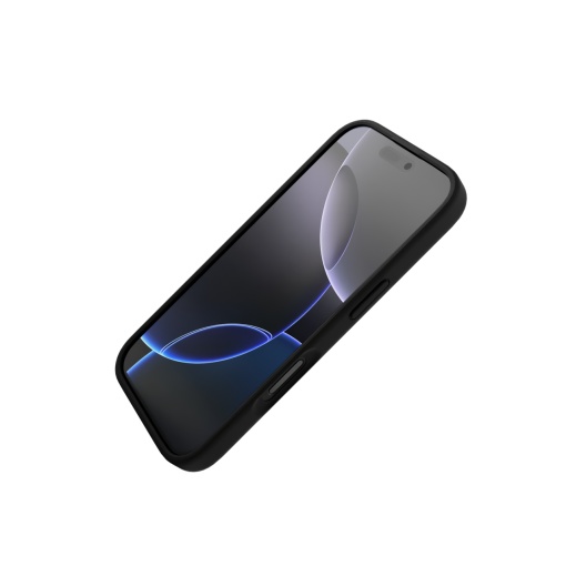 Huse iPhone 16 Pro, Husa iPhone 16 Pro, Clip-On Soft Touch Silk Series Mag Safe Compatible, Negru - vetter.store _1