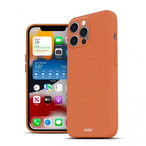Husa iPhone 12 Pro Max Soft Pro Ultra, Compatibila MagSafe, Orange