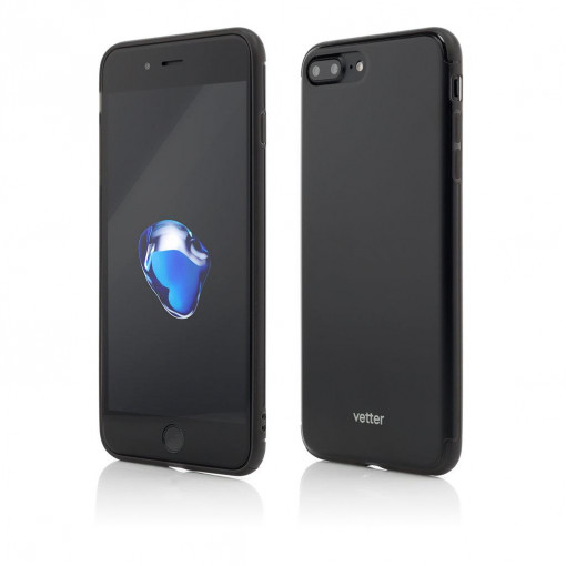 Husa iPhone 8 Plus, 7 Plus Clip-On Hybrid Slim Series, Neagra