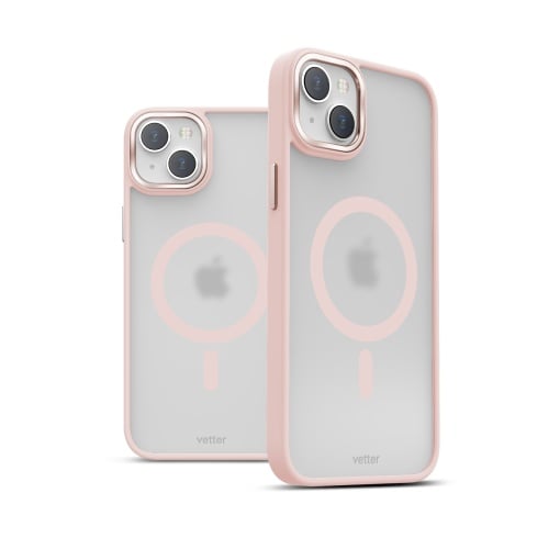Huse iPhone 15, Husa iPhone 15 Clip-On Hybrid, Matt, Compatibila MagSafe, Roz - vetter.store _1