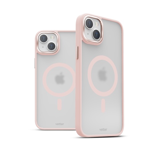 Huse iPhone 15, Husa iPhone 15 Clip-On Hybrid, Matt, Compatibila MagSafe, Roz - vetter.store _1