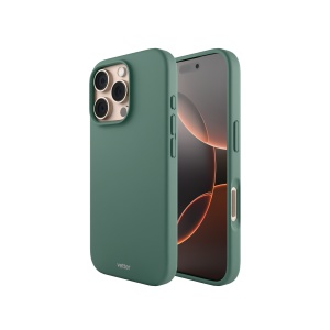 Калъф за iPhone 16 Pro Max, пристягащ се, съвместим с магнитния сейф от серията Soft Touch Silk, светлозелен