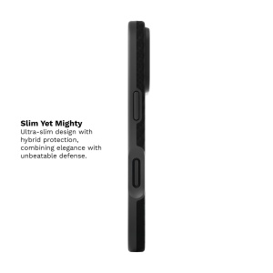 Huse iPhone 16 Pro, Husa iPhone 16 Pro, Clip-On MagSafe Compatible, Aramid Fiber, Hybrid Kevlar, Slim Series, Negru - vetter.store _3