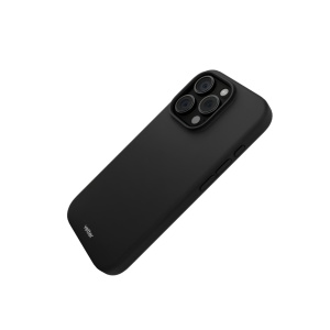 Huse iPhone 16 Pro, Husa iPhone 16 Pro, Clip-On Soft Touch Silk Series Mag Safe Compatible, Negru - vetter.store _2