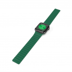 Bratara de schimb pentru Apple Watch 9 42/44/45 mm, Vetter keepON, verde inchis