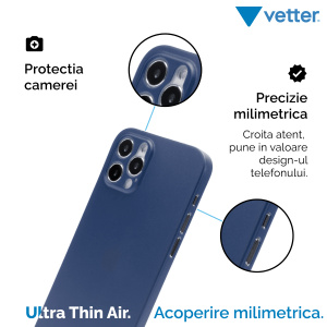 GSM outlet online, 54, Huse iPhone 12 Pro Max, Husa iPhone 12 Pro Max, Ultra Thin Air Series, Albastra , vetter.store