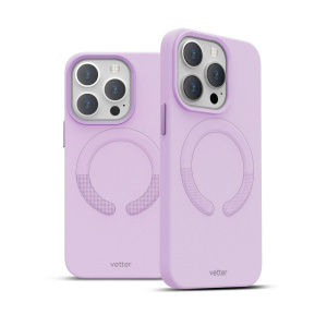Huse iPhone 14 Pro Max, Husa iPhone 14 Pro Max Clip-On Vegan Piele, Compatibila MagSafe, Bright Purple - vetter.store _2