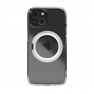 Huse iPhone 15, Husa iPhone 15 Clip-On Crystal Compatibila MagSafe, with 360 degree rotating stand, Clear, Clear - vetter.store _5
