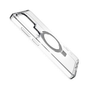 Husa pentru Samsung Galaxy S26 Ultra Clip-On Hybrid, Matt, with MagSafe foldable Stand, Transparent - Img 2