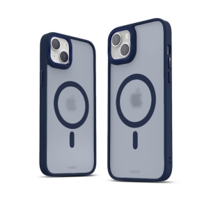 iPhone 15 Tasche, Clip-On Hybrid, matt, MagSafe-kompatibel, blau - Img 4