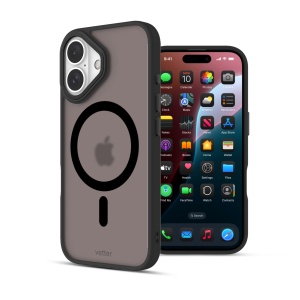 Huse iPhone 16 Plus, iPhone 16 Plus, Clip-On Hybrid, Matt, MagSafe Compatible, Negru - vetter.store _2