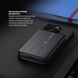 MagBank Elite 5s Qi2, Acumulator Compatibil MagSafe, 5000mAh, Negru - vetter.store_10
