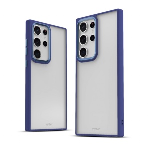 Carcasa Vetter Hybrid Matt pentru Samsung Galaxy S23 Ultra, albastra