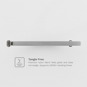 Cabluri Type-C, Cablu loopFIT, Type-C to Type-C Magnetic self-looping cable, 1.5m, Argintiu - vetter.store _3
