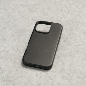 Husa pentru iPhone 16 Pro, leatherUP Class, Refined Touch, MagSafe Compatible, Black - vetter.store_1