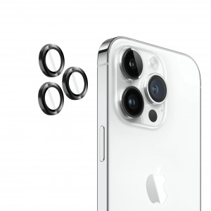 Huse iPhone 15 Pro Max, Folie iPhone 15 Pro Max, 15 Pro, Individual Camera Lens Protector, Neagra - vetter.store _1