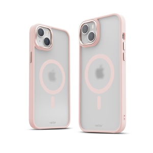 Huse iPhone 15, Husa iPhone 15 Clip-On Hybrid, Matt, Compatibila MagSafe, Roz - vetter.store _3