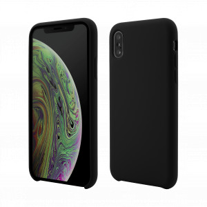 Outlet GSM, 176, More Series, Husa iPhone XS Max Clip-On Soft Touch Silk Series, Negru, vetter.store