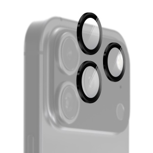 Folie pentru iPhone 17 Pro Max, 17 Pro, Individual Camera Lens Protector, Black - Img 1
