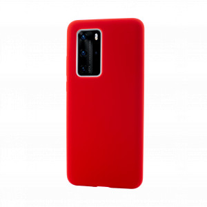 Huse Huawei, Husa Huawei P40 Pro Clip-On Soft Touch Silk Series,Rosu - vetter.store