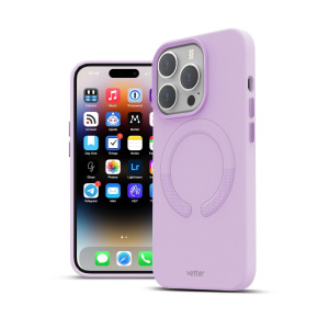 Huse iPhone 14 Pro Max, Husa iPhone 14 Pro Max Clip-On Vegan Piele, Compatibila MagSafe, Bright Purple - vetter.store _3