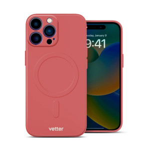 Husa iPhone 14 Pro Soft Pro Ultra, Compatibila MagSafe, Pastel Red