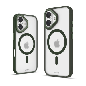 Huse iPhone 16, Husa iPhone 16, Clip-On Hybrid, Matt, MagSafe Compatible, Verde - vetter.store _1