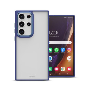 Huse Galaxy S23 Ultra, Husa Samsung Galaxy S23 Ultra Clip-On Hybrid Matt, Royal Albastra - vetter.store
