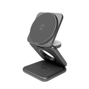 Incarcatoare Wireless, iFold Base, Suport de Incarcare Wireless 3 în 1, Qi2 pentru iPhone, Apple Watch și AirPods - vetter.store