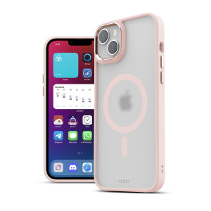 Huse iPhone 14, Husa iPhone 14 Clip-On Hybrid Matt, Roz - vetter.store _3