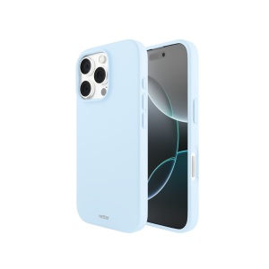 iPhone 16 Pro Tasche, Clip-On Soft Touch Silk Series Mag Safe kompatibel, blau