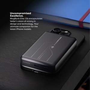 MagBank Elite 10s Qi2, Acumulator Compatibil MagSafe, 10000mAh, Negru - vetter.store_1
