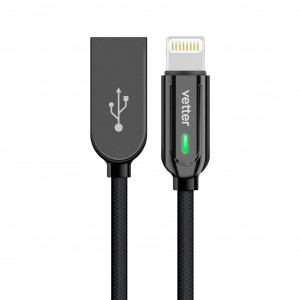 Cabluri Lightning, Cablu Smart Lightning cu Deconectare Automată 2nd Gen și Indicator LED - vetter.store