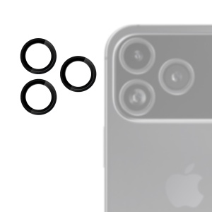 Folie pentru iPhone 17 Pro Max, 17 Pro, Individual Camera Lens Protector, Black - Img 2