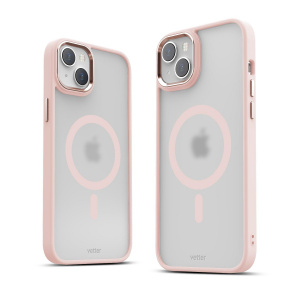 Huse iPhone 14, Husa iPhone 14 Clip-On Hybrid Matt, Roz - vetter.store _1