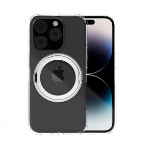 Huse iPhone 14 Pro, Husa iPhone 14 Pro Clip-On Crystal Compatibila MagSafe, Cleara, suport rotatie 360 grade - vetter.store _1