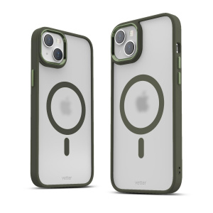 Huse iPhone 14 Plus, Husa iPhone 14 Plus Clip-On Hybrid Matt, Verde - vetter.store _1