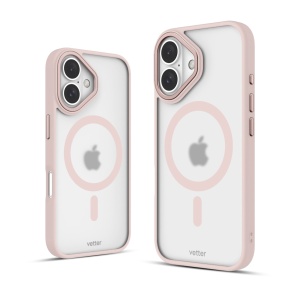 Huse iPhone 16, Husa iPhone 16, Clip-On Hybrid, Matt, MagSafe Compatible, Roz - vetter.store