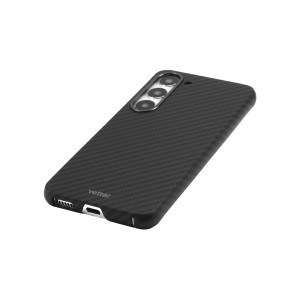 Huse Galaxy S23, Husa Samsung Galaxy S23 Clip-On, made from Aramid Fiber, Kevlar, Compatibila MagSafe, Negru - vetter.store _2