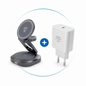 Pachetul Vetter Power Desk: statia iFold 360 si incarcatorul de priza chargeUP 45W