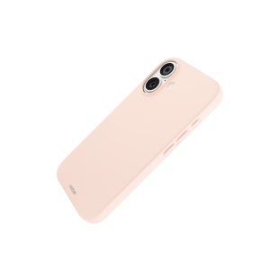 Huse iPhone 16, Husa iPhone 16, Clip-On Soft Touch Silk Series Mag Safe Compatible, Roz - vetter.store _1