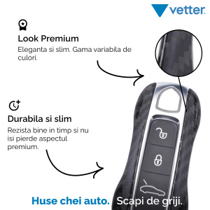 Huse Chei Auto, Husa Vetter pentru cheie Audi A1, A3, A4, Q5, Q7, made from Carbon - vetter.store _3