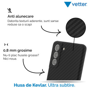 More Series, Husa Samsung Galaxy S21 Plus, made from Aramid Fiber, Kevlar, Negru - vetter.store _3