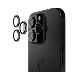 Folii iPhone 16 Pro Max, Folie iPhone 16 Pro Max, 16 Pro, Individual Camera Lens Protector, Negru - vetter.store _1
