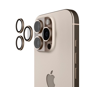 Folii iPhone 16 Pro, Folie pentru iPhone 16 Pro Max, 16 Pro, Individual Camera Lens Protector, Desert Titanium - vetter.store_1